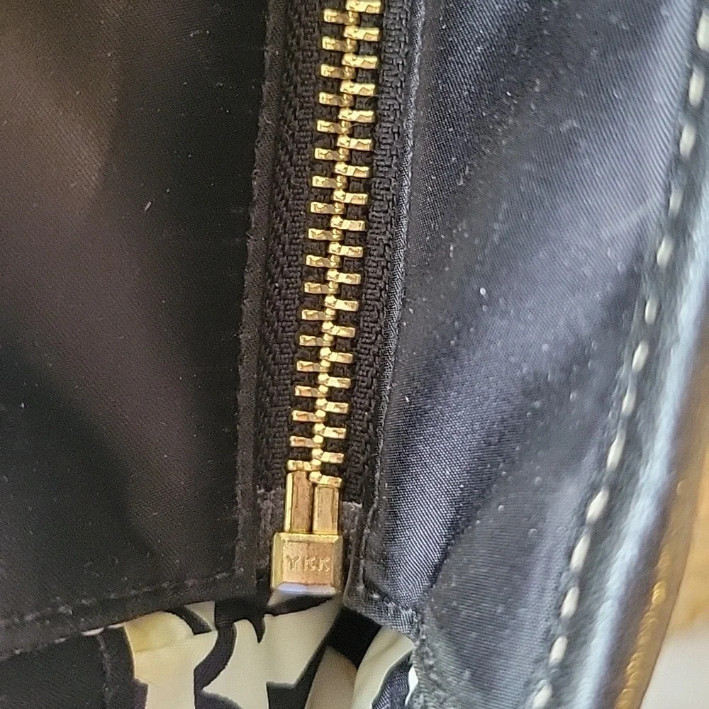 Coach Hampton Mini Nylon Shopper Tote Leather Dark Brown Leather Trim - Picture 8 of 16